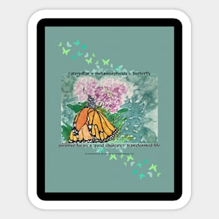 Monarch on Milkweed Sticker